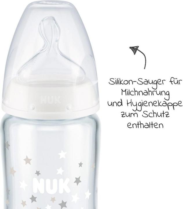 Actual product image NUK First Choice + glass baby bottle (240 ml)