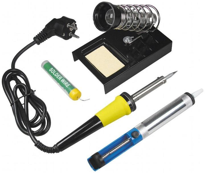 Actual product image König Design Soldering set "Study CT 2" 4 pieces Soldering iron Stand Solder Solder Pump