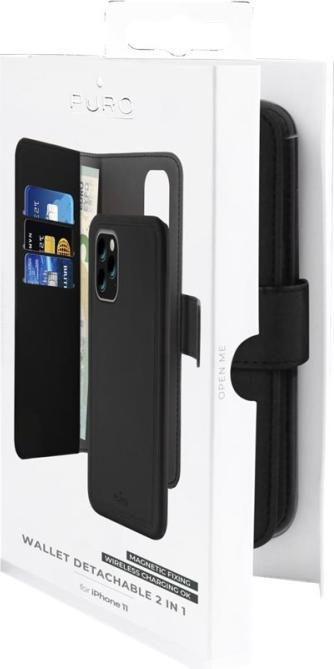 Immagine prodotto Puro Portafoglio in ecopelle per iPhone 11, nero (Apple iPhone 11)