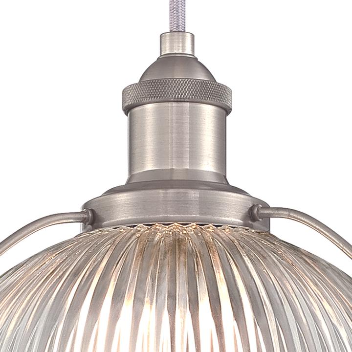 Actual product image Westinghouse Pendant Light Retro Nickel and Clear Glass with 1 Lamp (E27)