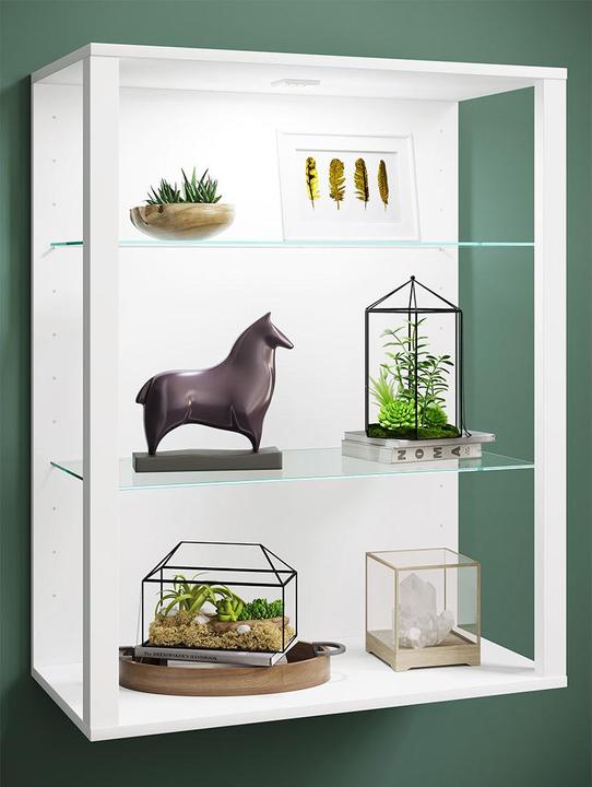 Produktbild VCM Holz Glas Stand Vitrine Glasol LW (90 x 70 x 35 cm)