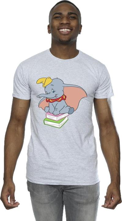 Immagine prodotto Disney Dumbo Sitting On Books Maglietta Uomo (L)