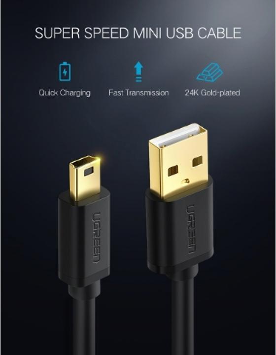 Actual product image Ugreen USB A – Mini USB (0.25 m, USB 2.0)