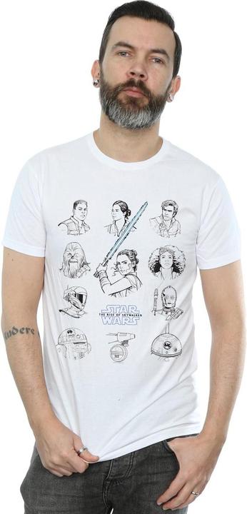 Image du produit Star Wars - T-shirt THE RISE OF SKYWALKER RESISTANCE CHARCTER LINE UP MONO - Homme (M)