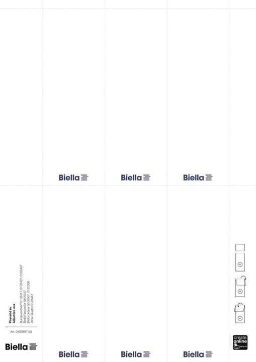 Actual product image Biella Back labels