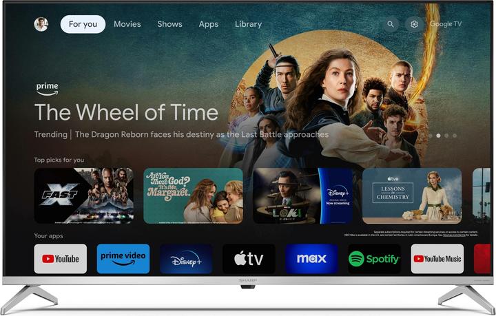 Immagine prodotto Sharp TV QLED GOOGLE TV, 43 pollici, risoluzione: 3840 (43", QLED, 4K)