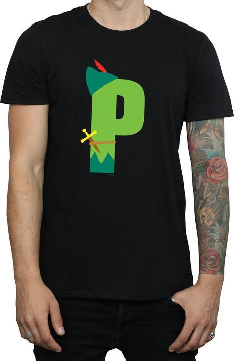 Actual product image Disney Mens Alphabet P Is For Peter Pan T-Shirt (XXL)