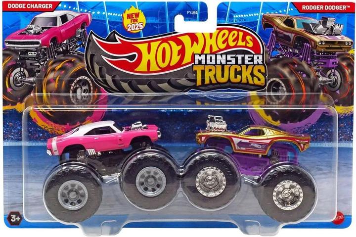 Immagine prodotto Hot Wheels Monster Trucks 2er-Pack Dodge Charger vs Rodger Dodger