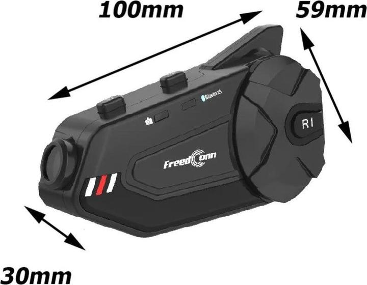 Produktbild FreedConn R1 PLUS E motorcycle intercom Black (ANC, 4 h, Kabellos)