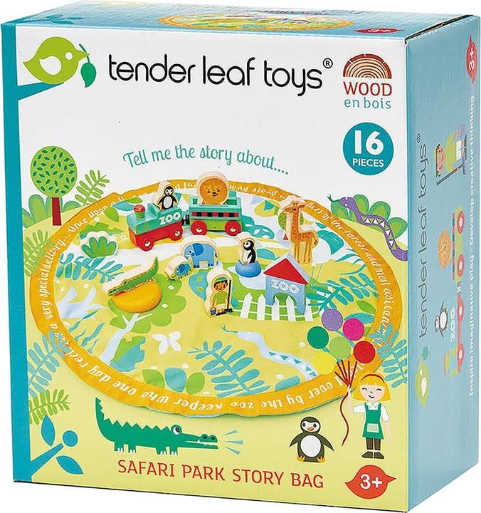 Produktbild Tender Leaf Toys Story Bag Safari mit Zubehör (Deutsch, Französisch, Italienisch, Englisch)