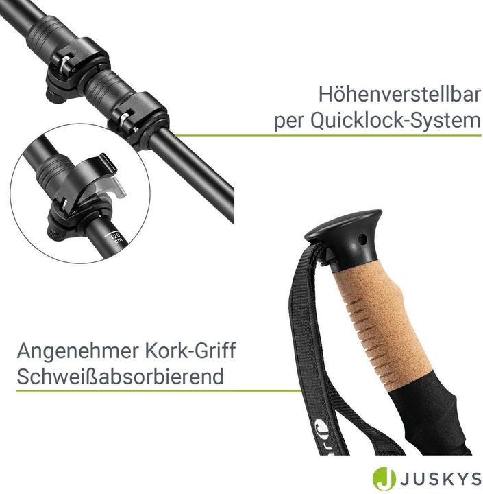Produktbild Juskys Nordic Walking Stöcke (65 -135 cm)