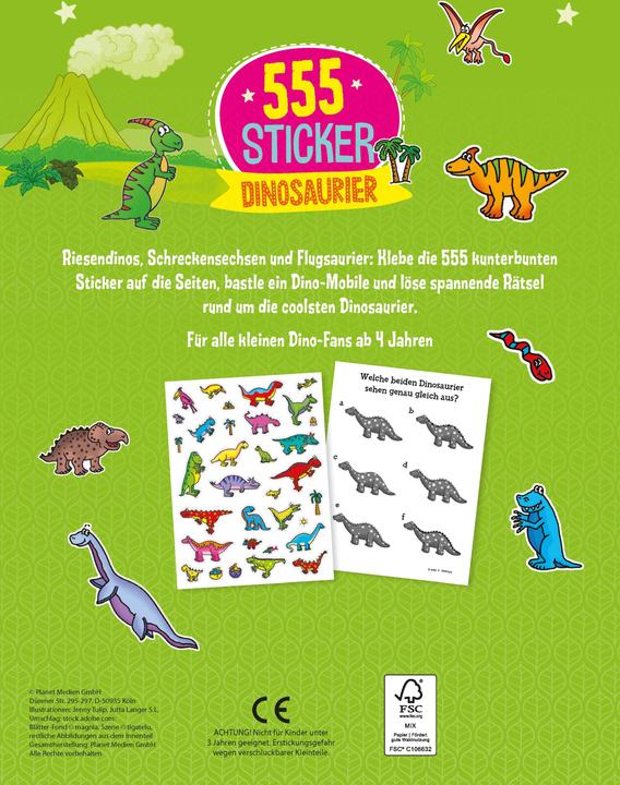 Actual product image 555 Dinosaur stickers