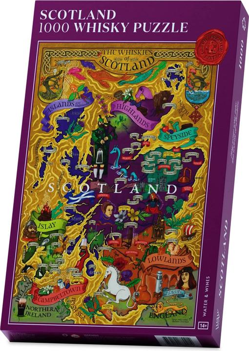 Water & Wines Puzzle Whiskey Scotland lila (1000 Teile)