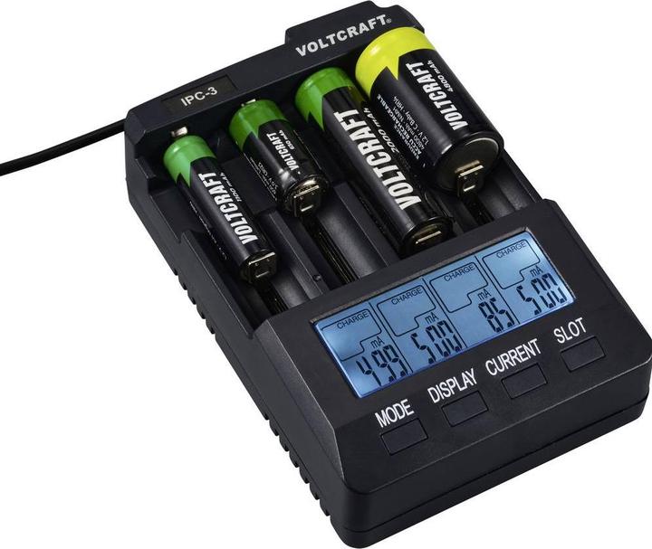 Image du produit Voltcraft Chargeur de piles rondes IPC-3 (1 pcs, 14500, 18650, CR123A, AA, Chargeurs sans batterie)