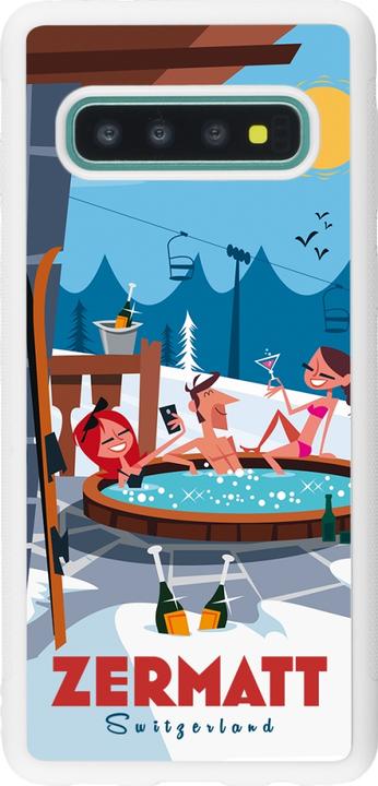 Produktbild PhoneLook Hülle Silikon weiss Zermatt Mountain Jacuzzi (Samsung Galaxy S10)