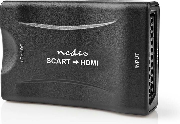 JTI HDMI-Konverter | SCART-Buchse | HDMI-Ausgang | Einweg | 1080p | 1,2 Gbit/s | ABS | Schwarz