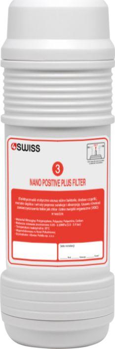 4Swiss Cartouche filtrante n° 3 Filtre nano positif