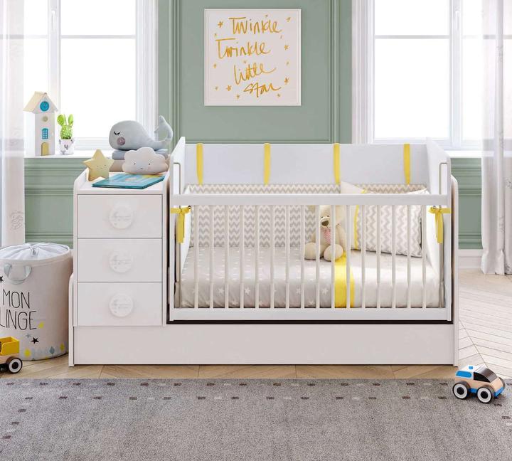 Actual product image Cilek Baby Cot Baby Cotton Convertible Small (70 x 115 cm)