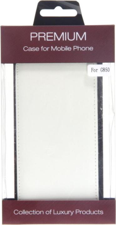 Produktbild OEM Slim Leather Flip Case Galaxy Alpha G850 - White (Samsung Galaxy Alpha)