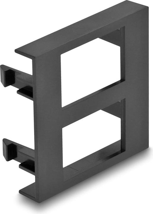 Delock Easy 45 Modulblende 2 x Rechteck-Ausschnitt 17 x 24,3 mm, 45 x 45 mm 5 Stück schwarz (Wandhalterung)
