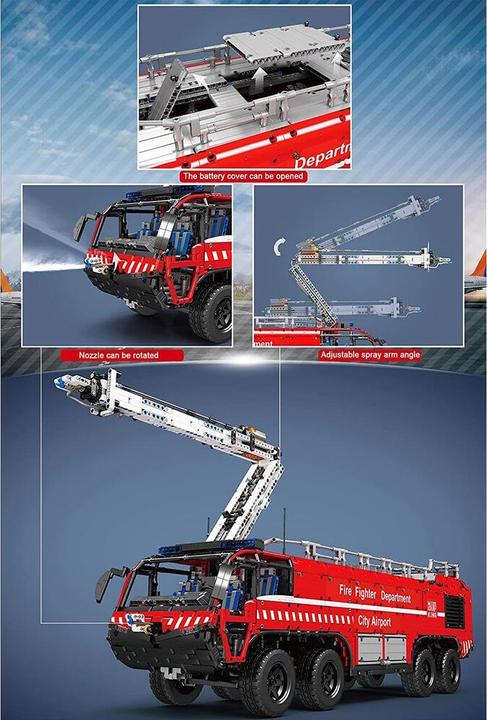 Actual product image Mould King Airport rescue vehicle