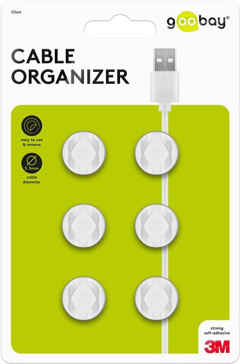 Produktbild Goobay 6er Set Kabel Management 2-Slots