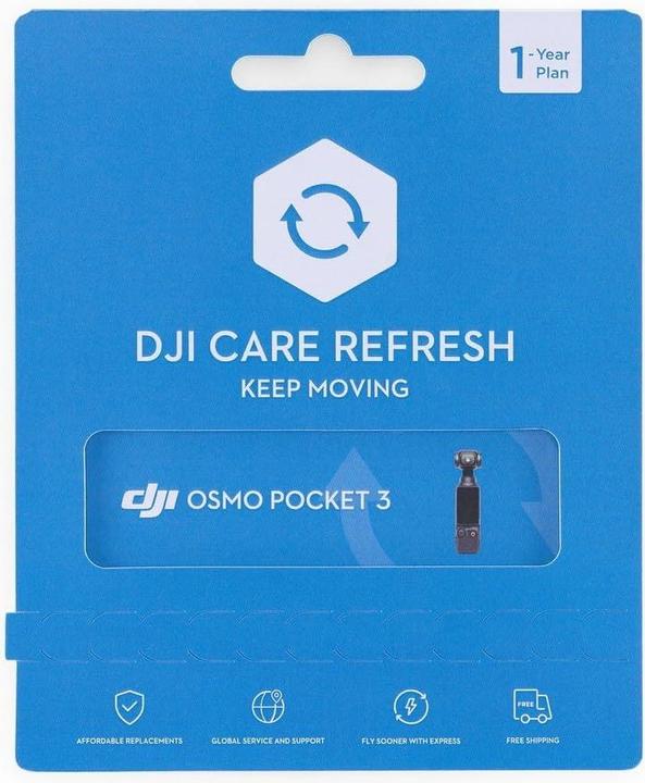 Immagine prodotto DJI Care Refresh (Osmo Pocket 3) 1 anno (scheda) (12 mesi, Supporto tecnico, Prevenzione degli incidenti)