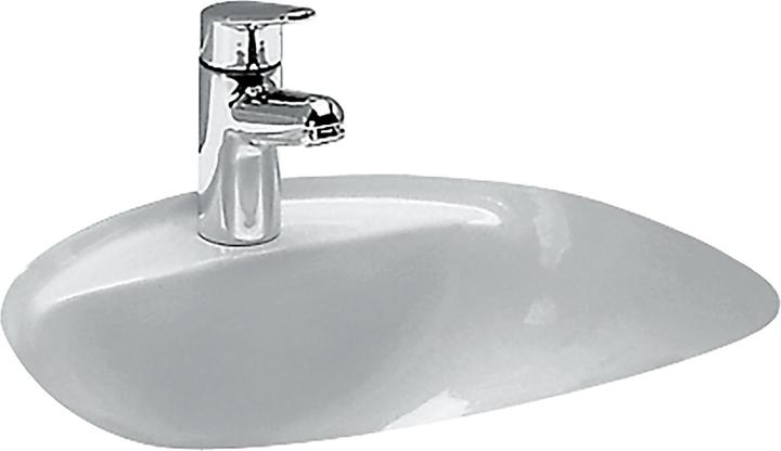 Produktbild Laufen Bijou Einbauwaschtisch, von unten, mit Armaturenbank, 1 Hahnloch, mit Überlauf, 520x455mm, H (455 mm, 520 mm)
