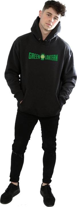 Actual product image Mens Green Lantern Text Logo Hoodie (M)
