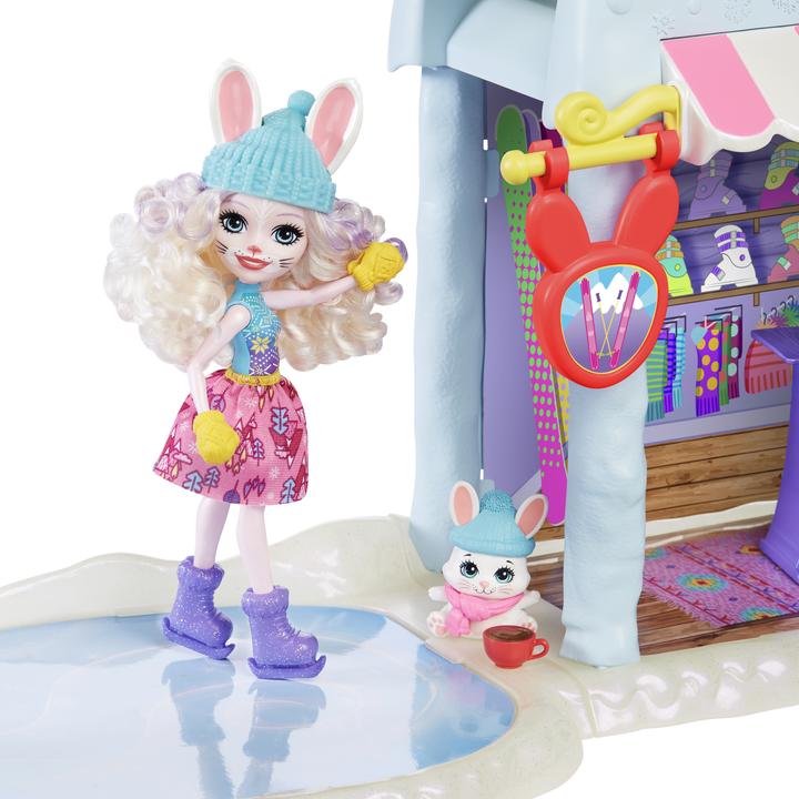 Actual product image Enchantimals Hoppin' Ski Chalet With Bevy Bunny & Jump Dolls