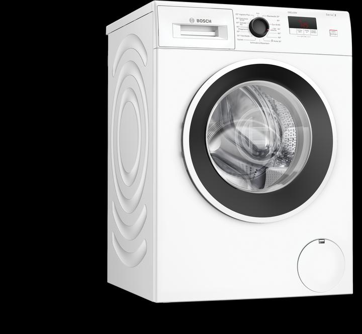 Produktbild Bosch Hausgeräte Serie 2, Waschmaschine, Frontlader, 7 kg, 1400 U/min., WGE02490 (7 kg, Links)