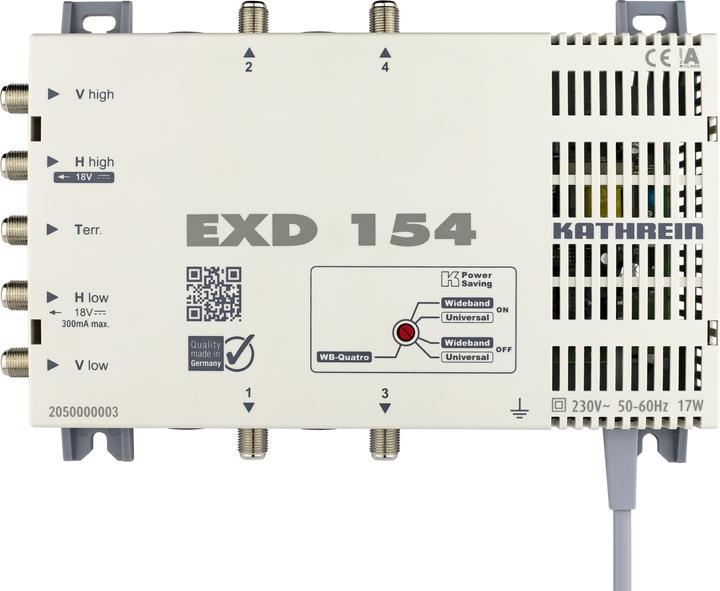 Produktbild Kathrein EXD 154 Multischalter Einkabel 5-862 u. 300-2350MHz 4 Ausgänge Pin-Code (Multischalter)