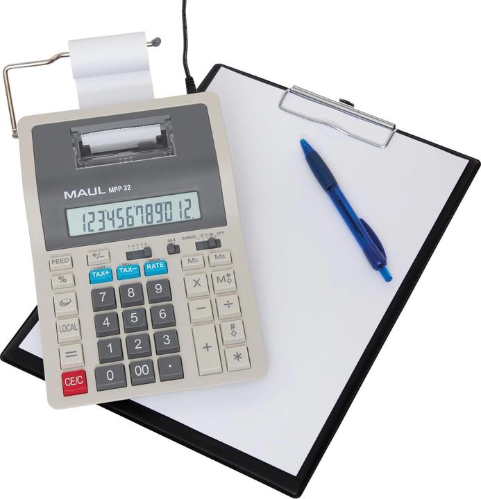 Actual product image Maul Calculator MPP32 Grey (Batteries, Electrical connection)