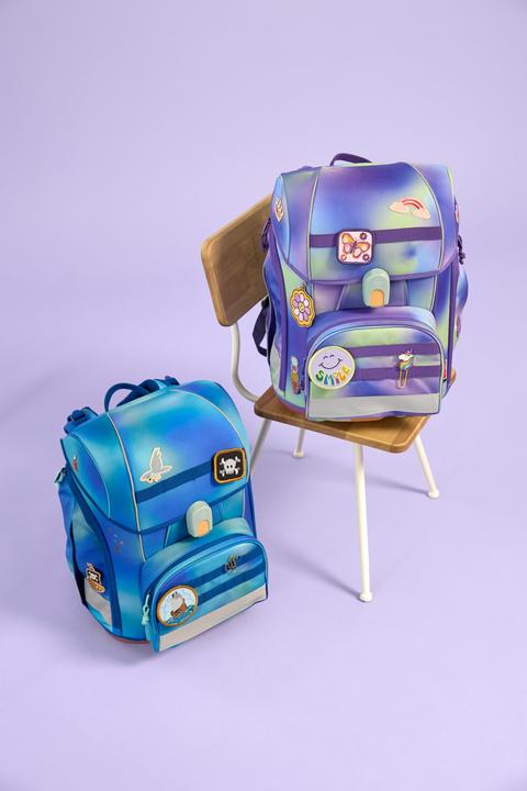Image du produit Lässig Schulrucksack-Set Boxy, Grün / Blau (21 l)