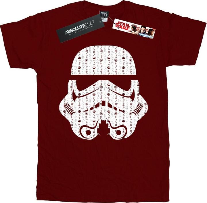 Actual product image Star Wars Boys Christmas Stormtrooper Helmet T-Shirt (140, 146)