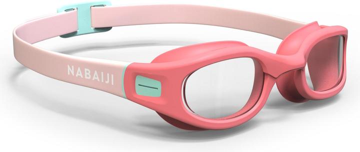 Produktbild Nabaiji Schwimmbrille kleine Grösse klar - Soft rosa/türkis (S)
