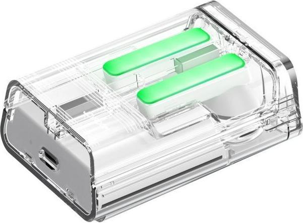 Image du produit Joyroom Écouteurs sans fil TWS JR-TC1 IceLens Series avec lumières LED - blanc (120 h, Filaire)