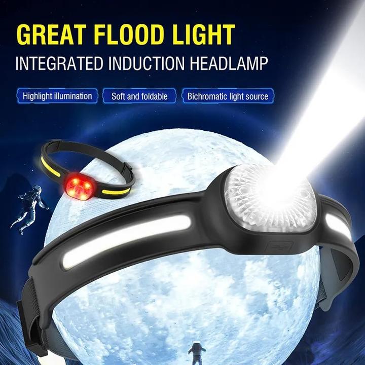 Image du produit Boruit GT20 Lampe frontale COB Blanc Rouge - Capteur de lumière - Chargement USB C - 600lm (600 lm)