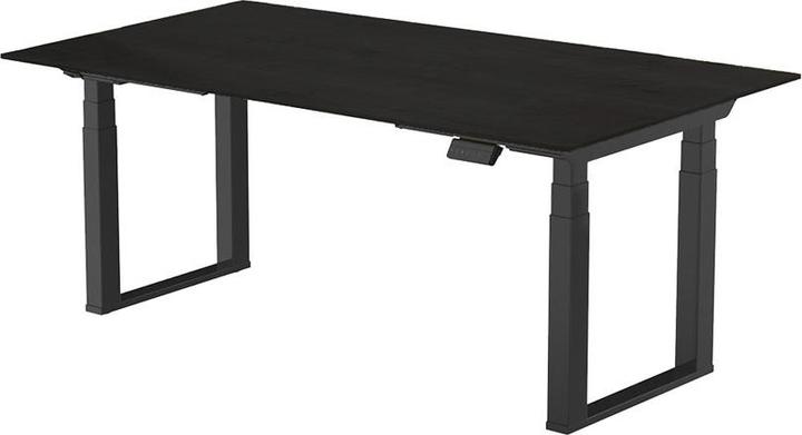 Contini höhenverstellbarer Bürotisch 180 x 80 cm schwarz / Gestell schwarz