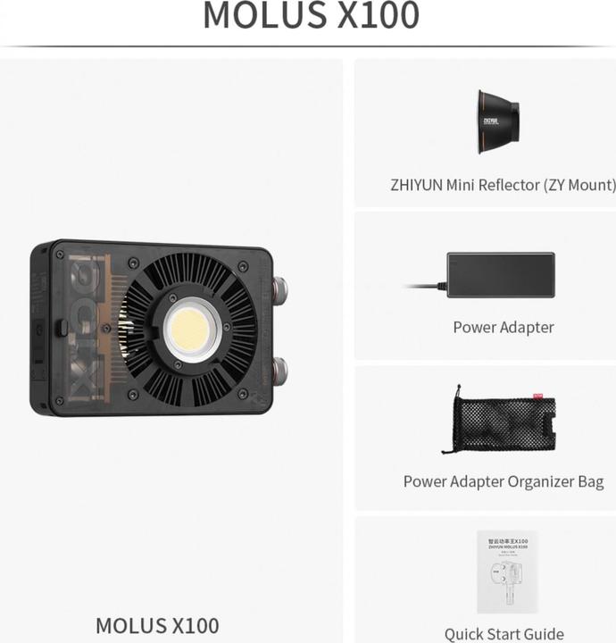 Image du produit Zhiyun Molus X100 (Autres lumières permanentes)
