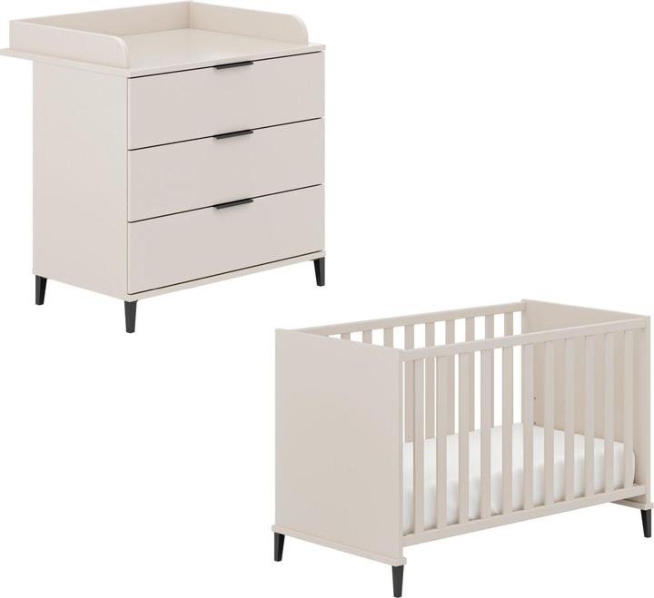 Paidi Transland Ari Ensemble de chambre d'enfant Lit d'enfant et commode à langer (Lit de bébé, Unité de changement)