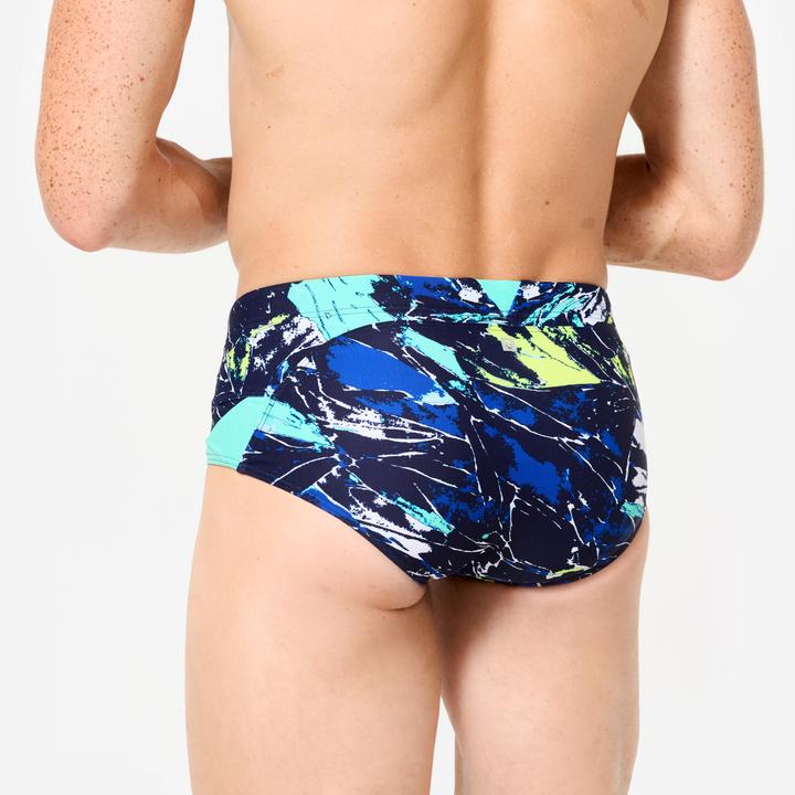Produktbild Nabaiji Badehose Slip Herren Kastenform - 900 Motu blau/grün (50)