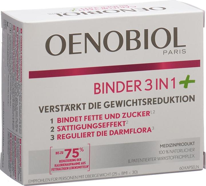 Produktbild Oenobiol Binder 3 in 1 PLUS Kapsel (60 Stück, Kapseln, 60 g)