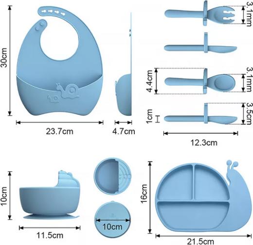 Actual product image Little bear Silicone Snail Set Purple
