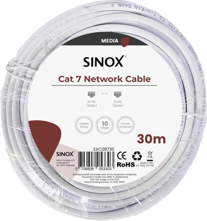 Actual product image Sinox SXC08730 (S/FTP, CAT7, 30 m)