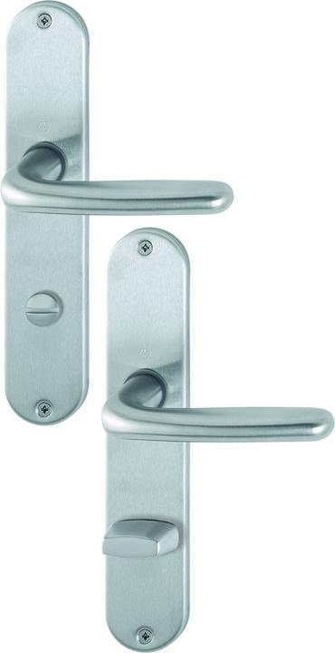 Actual product image Hoppe Long escutcheon fitting Cardiff E1850Z/302 Stainless steel F69 SK/OL 78 mm DIN left / right (Door handle)