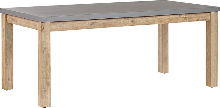 Produktbild Beliani Gartenmöbel Set Beton / Akazienholz grau Tisch mit 2 Bänken OSTUNI (180 cm)