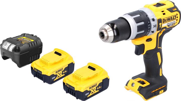 Produktbild DeWalt DCD 796 P2 Akku Schlagbohrschrauber 18 V 70 Nm Brushless + 2x Akku 5,0 Ah + Ladegerät (Akkubetrieb)