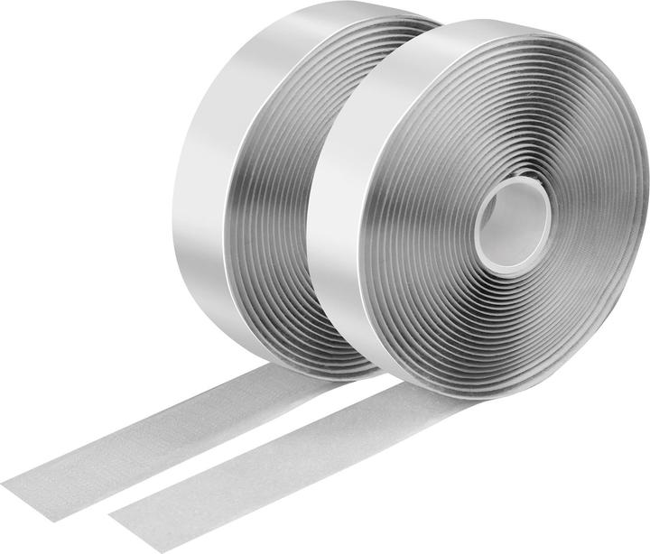LogiLink Selbstklebendes Klettband-Set, weiss, 25 mm breit, Rolle, 5 m (25 mm)