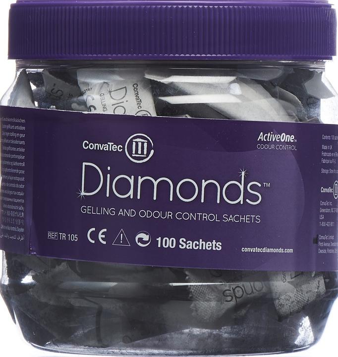 Immagine prodotto ConvaTec Bustine superassorbenti e antiodore Carbone attivo liquido escrementi intestinali (100 Pezzo/i, 1452 ml, 345 g)